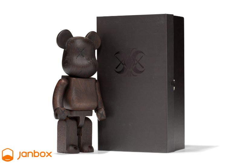 Bearbrick-x-KAWS-Original-Fake-x-Nexus-7-Karimoku-Black-Wood